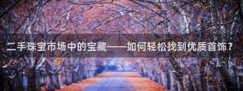 众腾娱乐下7O777：二手珠宝市场中的宝藏——如何轻松找到优