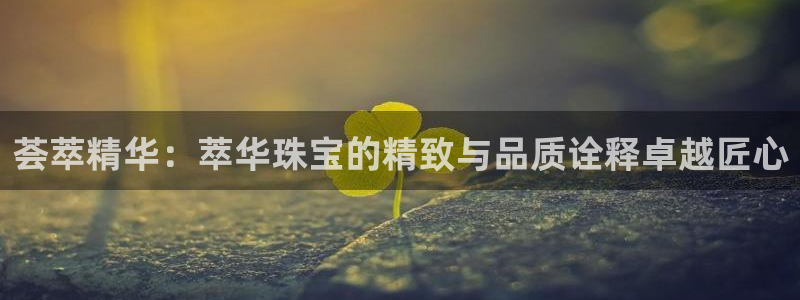 楚雄众腾娱乐：荟萃精华：萃华珠宝的精致与品质诠释卓越匠心